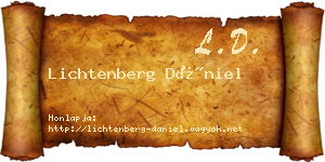 Lichtenberg Dániel névjegykártya